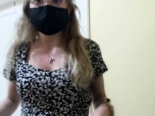 Cute Blonde Slut shows off her Petite body while boyfriend i