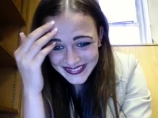 Cute curly brunette solo webcam masturbation