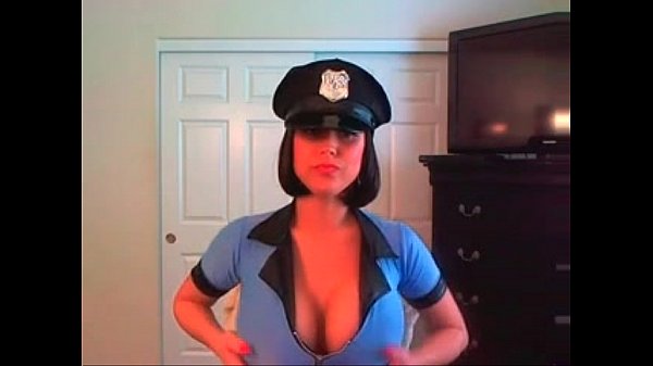 Busty webcam cop