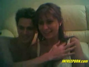 Husband and wife fucking on webcam